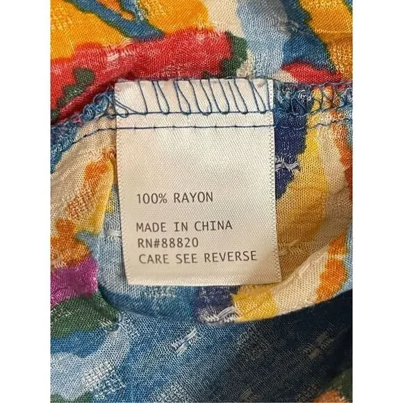 Christian Siriano women’s tank blouse size large colorful - Picture 5 of 6